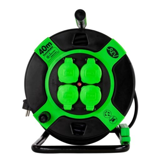 0010217412 Kábeldob, kültéri, műanyag, 40m, 4 dugalj H05RR-F 3x1.5mm2 IP44