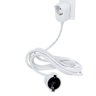   0016150114 Földelt lengő hosszabbító Powersplit 3x1.5, 5m, fehér