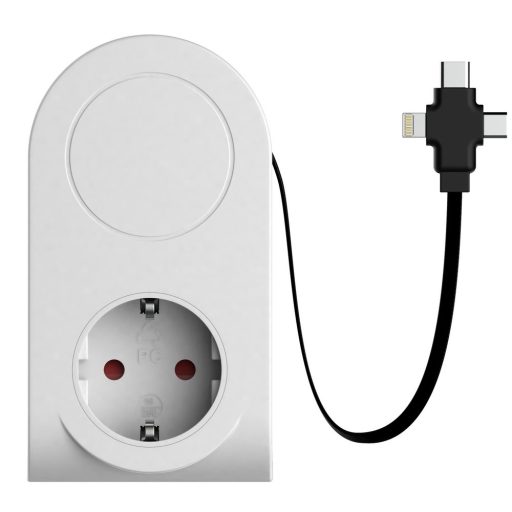 0020840103 Földelt köztes csatlakozóaljzat, USB aljzattal + töltővel