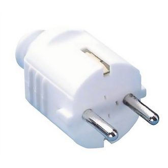   0101H Földelt lengő dugó (műanyag) középső kivezetéses, fehér