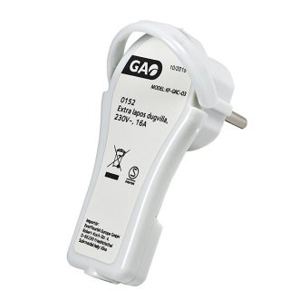   0152H Földelt lengő dugó, extra lapos, kihúzó füllel fehér