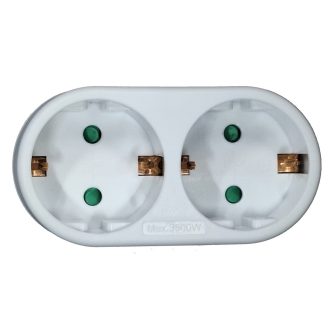 0190H Földelt 2-es elosztó, 250V 16A IP20 fehér