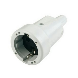   0203H Földelt lengő csatlakozóaljzat (PVC) középső kiv., szürke