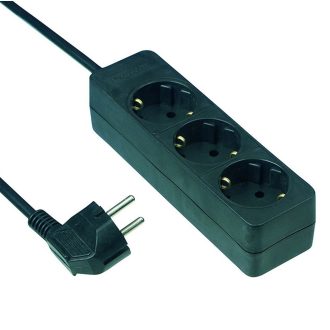 0250H Asztali elosztó 3-as, 3m, 3x1.5, fekete