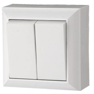   BUSINESS LINE F. SZ. csillárkapcsoló, falon kívüli, fehér, komplett, 10A, 250V, 60Hz, IP20 fehér, 23