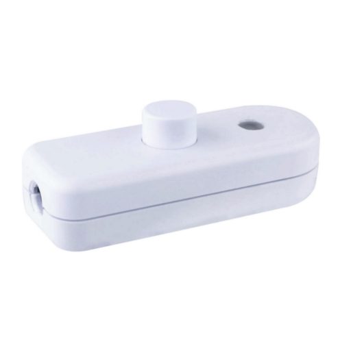 0509065555 Zsinórközi kapcsoló jelzőfénnyel 250V/2,5A, fehér