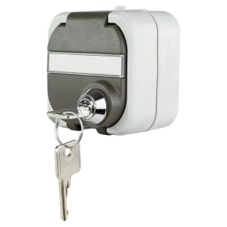   0510224555 AQUA TOP IP44 kulcsos csapfedeles alj  fk, szürke 2 kulccsal