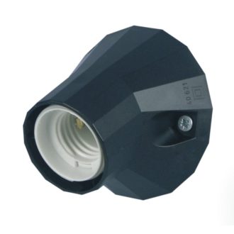 0513074555 Foglalat E27, oldalfali foglalat, ? 83 mm fekete