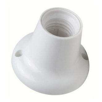 Foglalat E27, oldalfali talpas foglalat, fehér