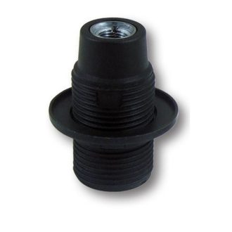 0704H Foglalat E14, csillárfoglalat gyűrűvel, fekete