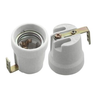 Foglalat E27, porcelán, F519 rögzítő füllel