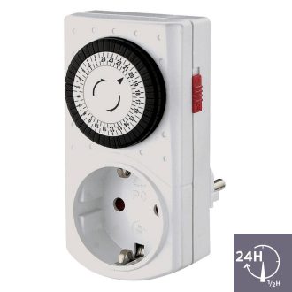   Időkapcsoló, mechanikus, napi, mini, 30 perc, Napi 48 kapcsolással, 48db állítókar, A legkisebb kapc