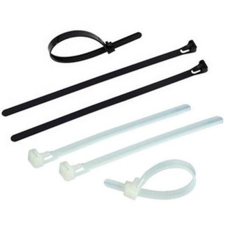   08305 Kábelkötegelő, többször használható, 200x7.6mm, fekete, 25db