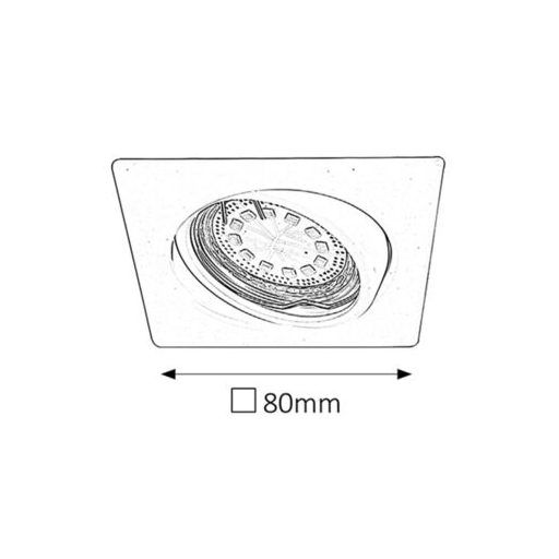 1055 Lite beép. szögletes lpt. 3db/csomag 3X3W 3000K-es fényforrással