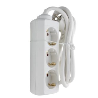 12248 Asztali elosztó 3-as, 5m, 3x1.5, fehér