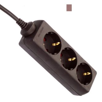 12285 Asztali elosztó 3-as, 1,4m, 3x1.0, barna