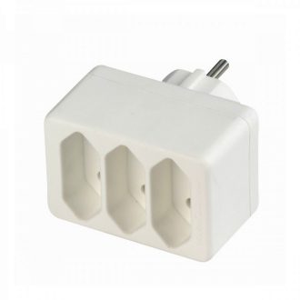 Földeletlen 3-as elosztó , 2,5A, 250V, fehér