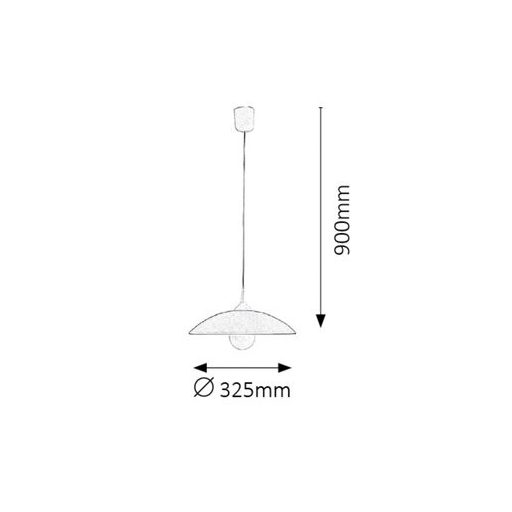 Cupola függ. D32,5cm, fix függ.,szürke