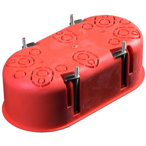 Szerelvénydoboz gipszkartonhoz, 2-es narancs 135x65, 45mm