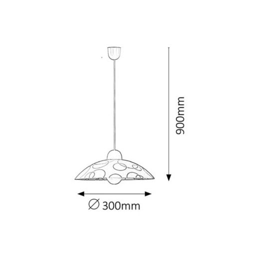 Ada függeszték D30 E27 60W, fehér