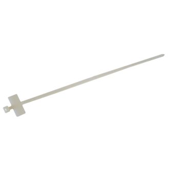   200J Jelzőcímkés kábelkötegelő, natúr210×2,5mm, D=5-45mm, PA6.6, (a×b=15×30mm)