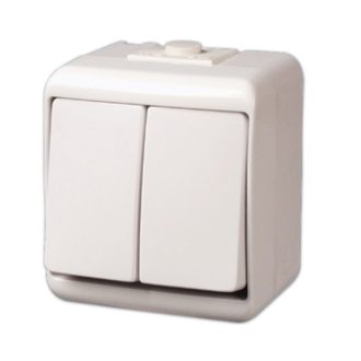 22231 Aquastar csillárkapcsoló, jelzőfényes IP54, fehér