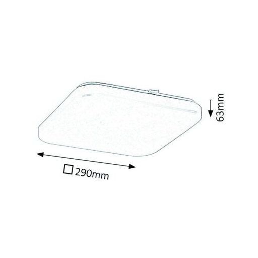 Rob menny.LED ff-al,20W,IP20,négyzet,feh