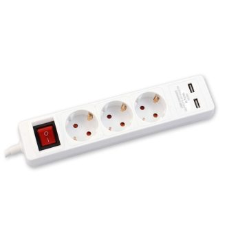 234401 Asztali elosztó 3-as + 2USB