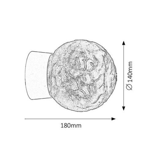 2431 Grace fali egyenes alj E27 60W kristály