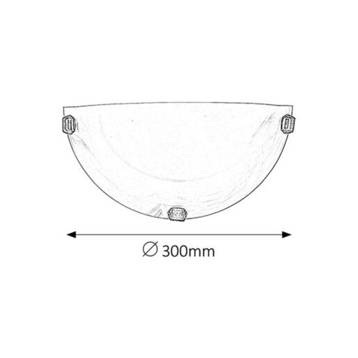 Alabastro falikar E27 60W fehér /bronz/