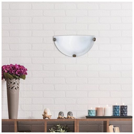 Alabastro falikar E27 60W fehér /bronz/