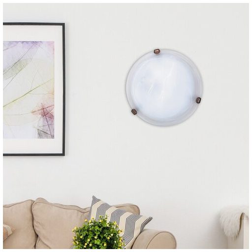 3203 Alabastro mennyD30 E27 60Wfehér/bronz