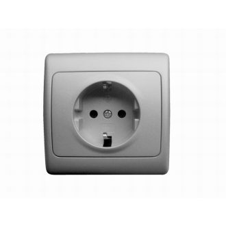 321043 Olympic földelt 1-es dugalj kerettel antracit