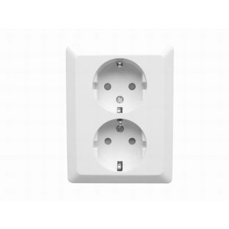 321044 Olympic 2-es földelt dugalj fehér