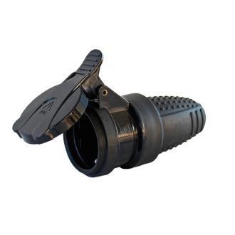 321639 Földelt gumi dugalj fedéllel, IP44