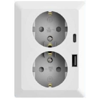 321663 Olympic dugaszolóaljzat 2 USB csatlakozóval