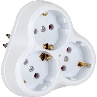 321734 Földelt 3-as dugaszolóaljzat, süllyesztett