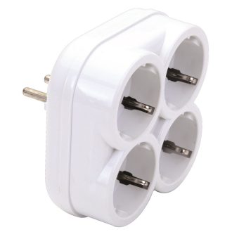 321735 Földelt 4-es hálozati elosztó, fehér