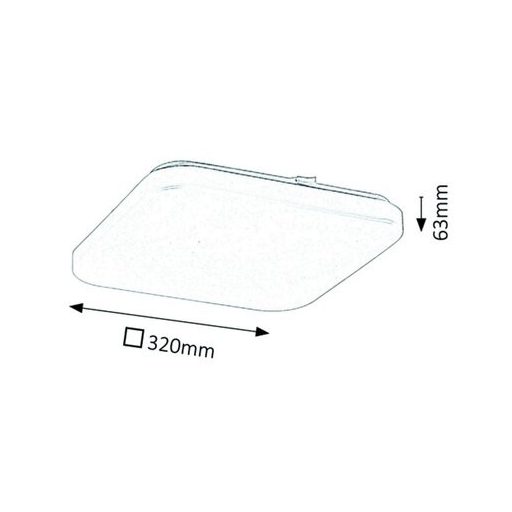 Rob menny.LED ff-al,32W,IP20,négyzet,feh