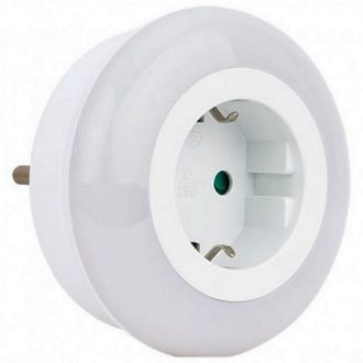   Irányfény LED, alkonykapcsolóval és dugaszolóaljzattal, 3 LED, 1W, alkonykapcsolóval, automatikus ki