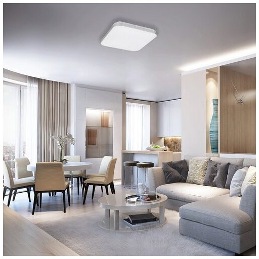 3409 Oscar menny.LED lpt,36W 530x530mm fehér-króm