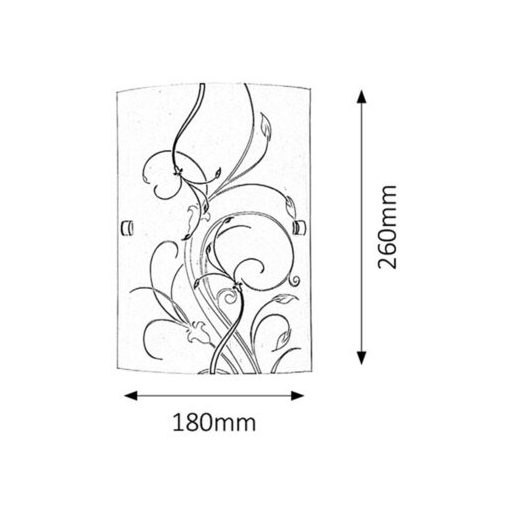 3691 Elina fali 260x180E27 60W fekete/fehér
