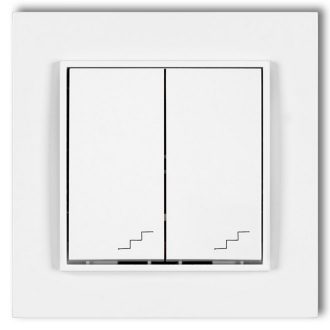 4105H MINI dupla váltókapcsoló kerettel fehér