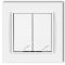 4105H MINI dupla váltókapcsoló kerettel fehér
