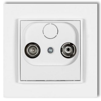 4110H MINI TV aljzat (átmenő 9dB) kerettel fehér