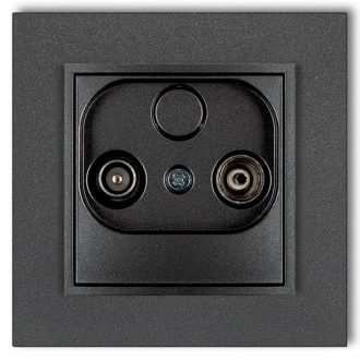 4123H MINI TV aljzat (vég 2dB) kerettel metál grafit