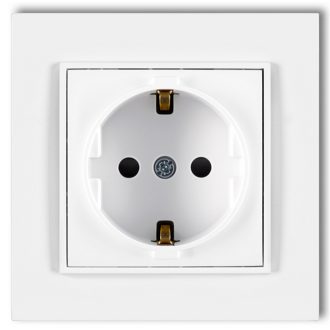 4167H MINI egyes dugalj kerettel matt fehér