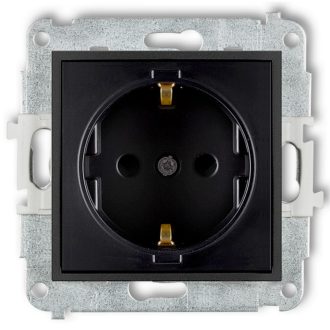 4181H MINI egyes dugalj keret nélkül matt fekete