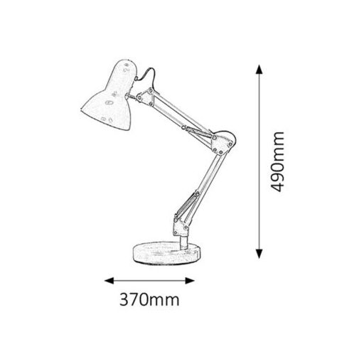 Samson asztali E27 60W, fekete