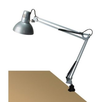 Arno asztali E27 60W,ezüst,fém satuval